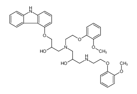 Picture of 1-[[3-(9H-carbazol-4-yloxy)-2-hydroxypropyl]-[2-(2-methoxyphenoxy)ethyl]amino]-3-[2-(2-methoxyphenoxy)ethylamino]propan-2-ol