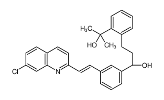 Picture of (1S)-1-{3-[(E)-2-(7-Chloro-2-quinolinyl)vinyl]phenyl}-3-[2-(2-hyd roxy-2-propanyl)phenyl]-1-propanol