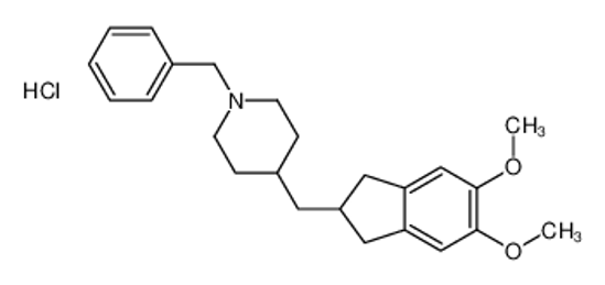 Picture of 1-benzyl-4-[(5,6-dimethoxy-2,3-dihydro-1H-inden-2-yl)methyl]piperidine,hydrochloride