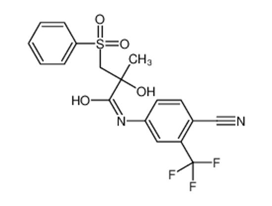 Picture of 3-(benzenesulfonyl)-N-[4-cyano-3-(trifluoromethyl)phenyl]-2-hydroxy-2-methylpropanamide