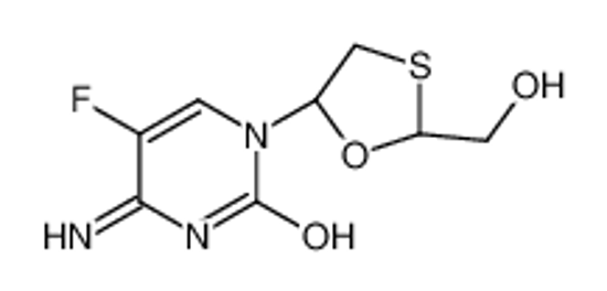 Picture of 4-Amino-5-fluoro-1-[(2S,5R)-2-(hydroxymethyl)-1,3-oxathiolan-5-yl ]-2(1H)-pyrimidinone