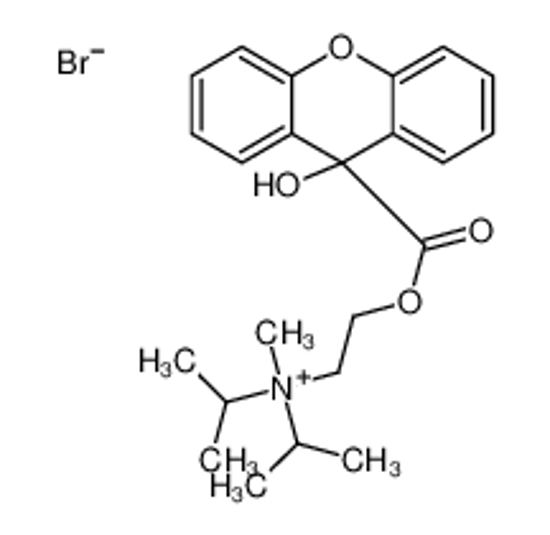 Picture of 2-(9-hydroxyxanthene-9-carbonyl)oxyethyl-methyl-di(propan-2-yl)azanium,bromide
