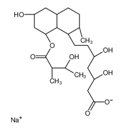 Picture of sodium,(3R,5R)-7-[(1S,2S,6S,8S,8aR)-6-hydroxy-8-[(2S,3R)-3-hydroxy-2-methylbutanoyl]oxy-2-methyl-1,2,6,7,8,8a-hexahydronaphthalen-1-yl]-3,5-dihydroxyheptanoate