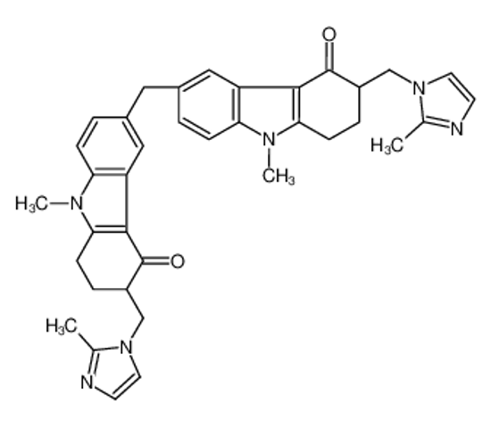 Изображение 9-methyl-3-[(2-methylimidazol-1-yl)methyl]-6-[[9-methyl-6-[(2-methylimidazol-1-yl)methyl]-5-oxo-7,8-dihydro-6H-carbazol-3-yl]methyl]-2,3-dihydro-1H-carbazol-4-one