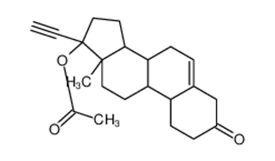 Picture of [(8R,9S,10R,13S,14S,17R)-17-ethynyl-13-methyl-3-oxo-1,2,4,7,8,9,10,11,12,14,15,16-dodecahydrocyclopenta[a]phenanthren-17-yl] acetate