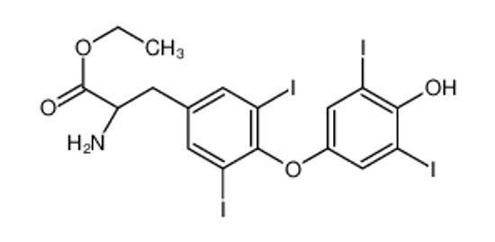 Picture of ethyl (2S)-2-amino-3-[4-(4-hydroxy-3,5-diiodophenoxy)-3,5-diiodophenyl]propanoate
