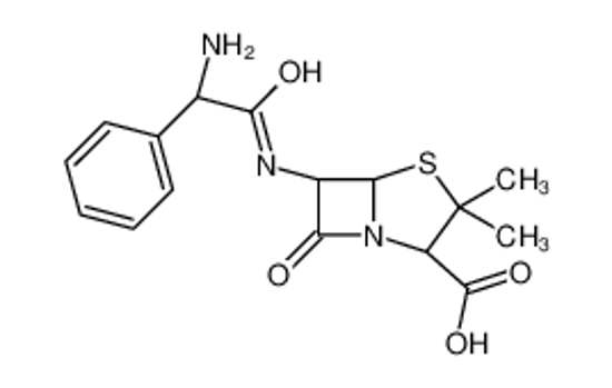 Picture of (2S,5R,6R)-6-[[(2S)-2-amino-2-phenylacetyl]amino]-3,3-dimethyl-7-oxo-4-thia-1-azabicyclo[3.2.0]heptane-2-carboxylic acid