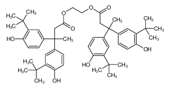 Picture of 2-[3,3-bis(3-tert-butyl-4-hydroxyphenyl)butanoyloxy]ethyl 3,3-bis(3-tert-butyl-4-hydroxyphenyl)butanoate