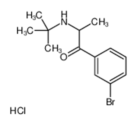 Picture of 1-(3-Bromophenyl)-2-[(2-methyl-2-propanyl)amino]-1-propanone hydr ochloride (1:1)