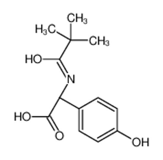 Picture of (2R)-2-(2,2-dimethylpropanoylamino)-2-(4-hydroxyphenyl)acetic acid