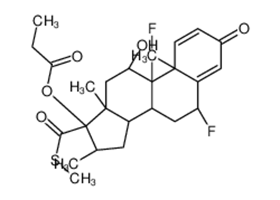 Picture of (6α,8ξ,10ξ,11β,14ξ,16α,17α)-6,9-Difluoro-11-hydroxy-16-methyl-17- [(methylsulfanyl)carbonyl]-3-oxoandrosta-1,4-dien-17-yl propionat e