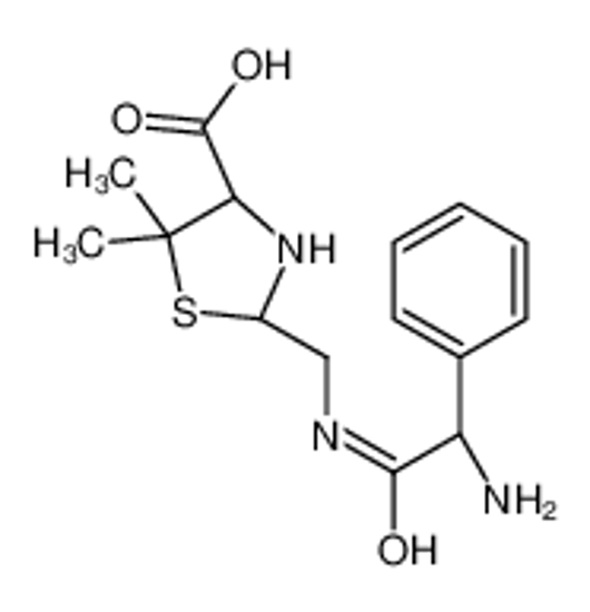 Изображение (4S)-2-({[(2R)-2-Amino-2-phenylacetyl]amino}methyl)-5,5-dimethyl- 1,3-thiazolidine-4-carboxylic acid