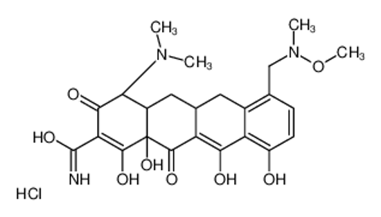 Picture of (4S,4aS,5aR,12aR)-4-(dimethylamino)-1,10,11,12a-tetrahydroxy-7-[[methoxy(methyl)amino]methyl]-3,12-dioxo-4a,5,5a,6-tetrahydro-4H-tetracene-2-carboxamide,hydrochloride