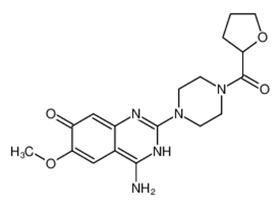 Picture of 4-amino-6-methoxy-2-[4-(oxolane-2-carbonyl)piperazin-1-yl]-1H-quinazolin-7-one