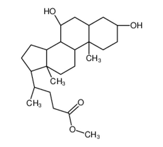 Picture of methyl (4R)-4-[(3R,5S,7S,8R,9S,10S,13R,14S,17R)-3,7-dihydroxy-10,13-dimethyl-2,3,4,5,6,7,8,9,11,12,14,15,16,17-tetradecahydro-1H-cyclopenta[a]phenanthren-17-yl]pentanoate