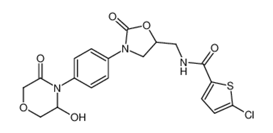 Picture of 5-chloro-N-[[3-[4-(3-hydroxy-5-oxomorpholin-4-yl)phenyl]-2-oxo-1,3-oxazolidin-5-yl]methyl]thiophene-2-carboxamide