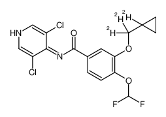 Picture of N-(3,5-dichloropyridin-4-yl)-3-[dideuterio-(1-deuteriocyclopropyl)methoxy]-4-(difluoromethoxy)benzamide