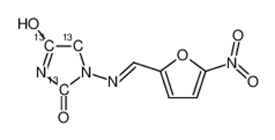 Picture of 1-[(E)-(5-nitrofuran-2-yl)methylideneamino]imidazolidine-2,4-dione-13C3