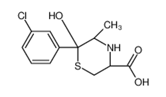 Picture of (3R)-6-(3-chlorophenyl)-6-hydroxy-5-methylthiomorpholine-3-carboxylic acid