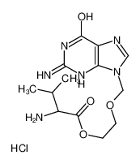 Picture of 2-[(2-amino-6-oxo-3H-purin-9-yl)methoxy]ethyl (2R)-2-amino-3-methylbutanoate,hydrochloride