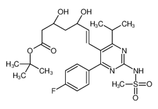 Picture of tert-butyl (E,3R,5S)-7-[4-(4-fluorophenyl)-2-(methanesulfonamido)-6-propan-2-ylpyrimidin-5-yl]-3,5-dihydroxyhept-6-enoate