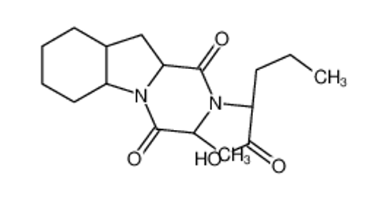 Picture of (2S)-2-[(3S,5aS,9aS,10aS)-3-methyl-1,4-dioxo-5a,6,7,8,9,9a,10,10a-octahydro-3H-pyrazino[1,2-a]indol-2-yl]pentanoic acid