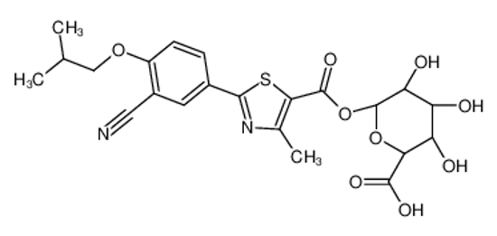 Picture of (2S,3S,4S,5R,6S)-6-[2-[3-cyano-4-(2-methylpropoxy)phenyl]-4-methyl-1,3-thiazole-5-carbonyl]oxy-3,4,5-trihydroxyoxane-2-carboxylic acid