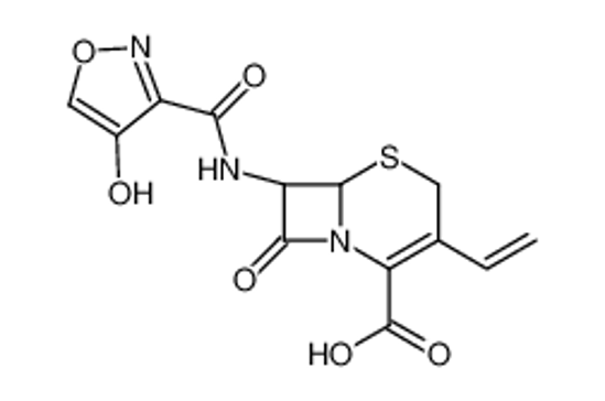 Picture of (6R,7R)-3-ethenyl-7-[(4-hydroxy-1,2-oxazole-3-carbonyl)amino]-8-oxo-5-thia-1-azabicyclo[4.2.0]oct-2-ene-2-carboxylic acid