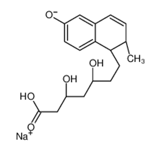 Picture of sodium,(3R,5R)-3,5-dihydroxy-7-[(1S,2S)-6-hydroxy-2-methyl-1,2-dihydronaphthalen-1-yl]heptanoate