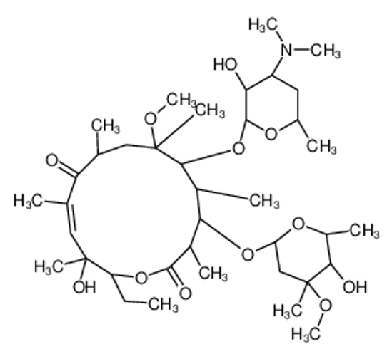 Picture of (10E)-10,11-Didehydro-11-deoxy-6-O-methylerythromycin