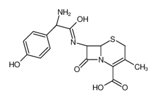 Picture of (6R,7R)-7-[[(2S)-2-amino-2-(4-hydroxyphenyl)acetyl]amino]-3-methyl-8-oxo-5-thia-1-azabicyclo[4.2.0]oct-2-ene-2-carboxylic acid