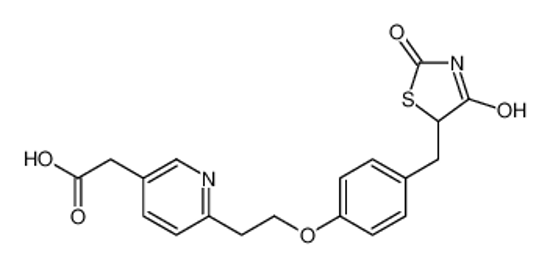 Picture of 2-[6-[2-[4-[(2,4-dioxo-1,3-thiazolidin-5-yl)methyl]phenoxy]ethyl]pyridin-3-yl]acetic acid