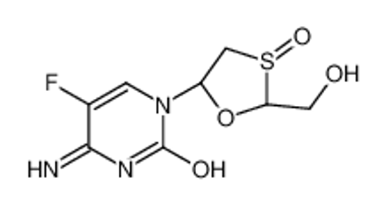 Изображение 4-amino-5-fluoro-1-[(2R,3R,5S)-2-(hydroxymethyl)-3-oxo-1,3-oxathiolan-5-yl]pyrimidin-2-one