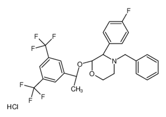 Picture of (2R,3S)-4-benzyl-2-[(1R)-1-[3,5-bis(trifluoromethyl)phenyl]ethoxy]-3-(4-fluorophenyl)morpholine,hydrochloride