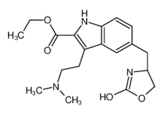 Picture of ethyl 3-[2-(dimethylamino)ethyl]-5-[[(4S)-2-oxo-1,3-oxazolidin-4-yl]methyl]-1H-indole-2-carboxylate