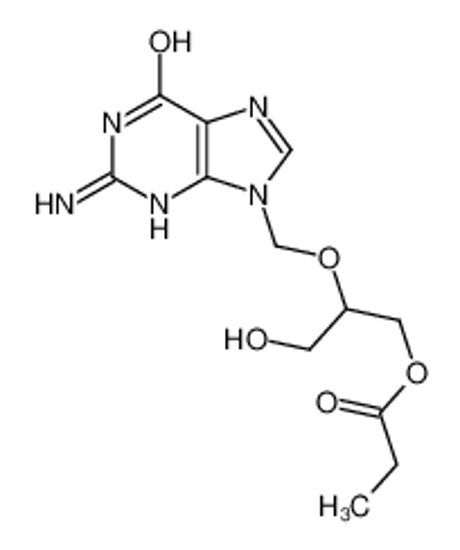 Изображение [2-[(2-amino-6-oxo-3H-purin-9-yl)methoxy]-3-hydroxypropyl] propanoate