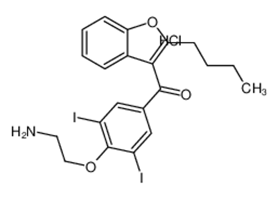 Imagem de [4-(2-aminoethoxy)-3,5-diiodophenyl]-(2-butyl-1-benzofuran-3-yl)methanone,hydrochloride