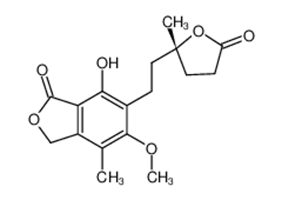 Picture of 7-hydroxy-5-methoxy-4-methyl-6-[2-[(2S)-2-methyl-5-oxooxolan-2-yl]ethyl]-3H-2-benzofuran-1-one