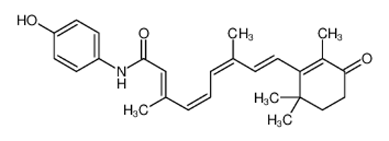 Picture of (2E,4E,6E,8E)-N-(4-hydroxyphenyl)-3,7-dimethyl-9-(2,6,6-trimethyl-3-oxocyclohexen-1-yl)nona-2,4,6,8-tetraenamide