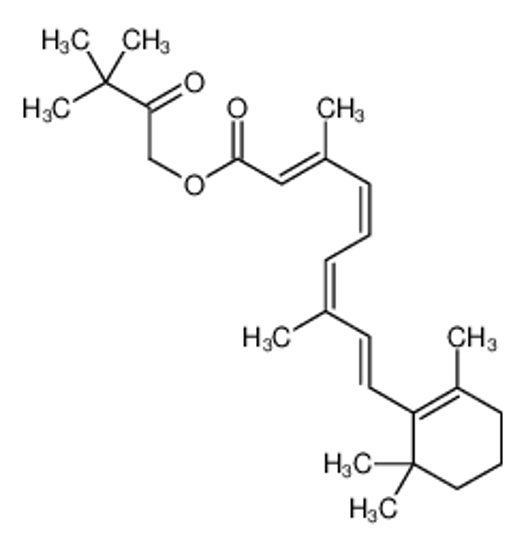 Picture of (3,3-dimethyl-2-oxobutyl) (2E,4E,6E,8E)-3,7-dimethyl-9-(2,6,6-trimethylcyclohexen-1-yl)nona-2,4,6,8-tetraenoate