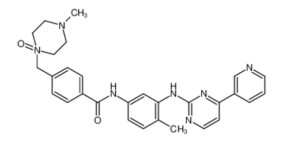 Picture of 4-[(4-methyl-1-oxidopiperazin-1-ium-1-yl)methyl]-N-[4-methyl-3-[(4-pyridin-3-ylpyrimidin-2-yl)amino]phenyl]benzamide