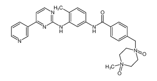 Picture of 4-[(4-methyl-1,4-dioxidopiperazine-1,4-diium-1-yl)methyl]-N-[4-methyl-3-[(4-pyridin-3-ylpyrimidin-2-yl)amino]phenyl]benzamide