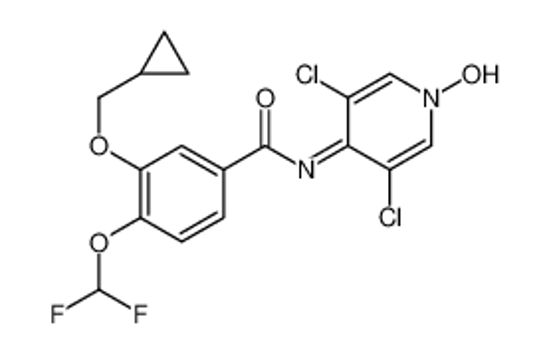 Picture of 3-(cyclopropylmethoxy)-N-(3,5-dichloro-1-hydroxypyridin-4-ylidene)-4-(difluoromethoxy)benzamide