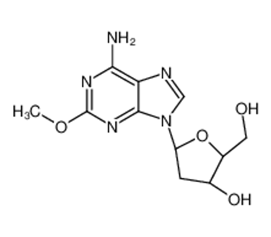 Picture of (2R,3S,5R)-5-(6-amino-2-methoxypurin-9-yl)-2-(hydroxymethyl)oxolan-3-ol