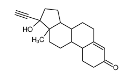 Picture of (8R,9S,10R,13S,14S,17S)-17-ethynyl-17-hydroxy-13-methyl-1,2,6,7,8,9,10,11,12,14,15,16-dodecahydrocyclopenta[a]phenanthren-3-one