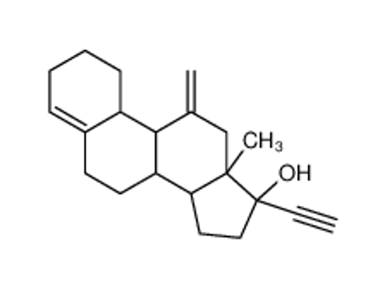 Picture of (8S,9S,10R,13S,14S,17R)-17-ethynyl-13-methyl-11-methylidene-1,2,3,6,7,8,9,10,12,14,15,16-dodecahydrocyclopenta[a]phenanthren-17-ol