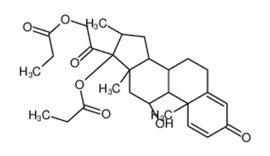 Picture of [2-[(8S,9S,10R,11S,13S,14S,16R,17R)-11-hydroxy-10,13,16-trimethyl-3-oxo-17-propanoyloxy-7,8,9,11,12,14,15,16-octahydro-6H-cyclopenta[a]phenanthren-17-yl]-2-oxoethyl] propanoate