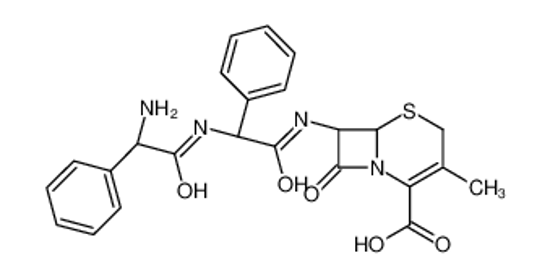 Picture of (6R,7R)-7-[[(2R)-2-[[(2R)-2-amino-2-phenylacetyl]amino]-2-phenylacetyl]amino]-3-methyl-8-oxo-5-thia-1-azabicyclo[4.2.0]oct-2-ene-2-carboxylic acid