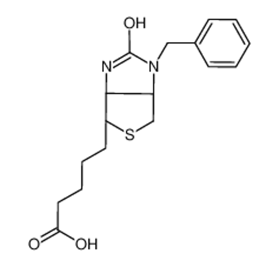Picture of 5-[(3aR,6S,6aS)-3-benzyl-2-oxo-3a,4,6,6a-tetrahydro-1H-thieno[3,4-d]imidazol-6-yl]pentanoic acid