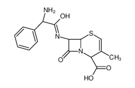 Picture of (6R,7R)-7-[[(2R)-2-amino-2-phenylacetyl]amino]-3-methyl-8-oxo-5-thia-1-azabicyclo[4.2.0]oct-3-ene-2-carboxylic acid